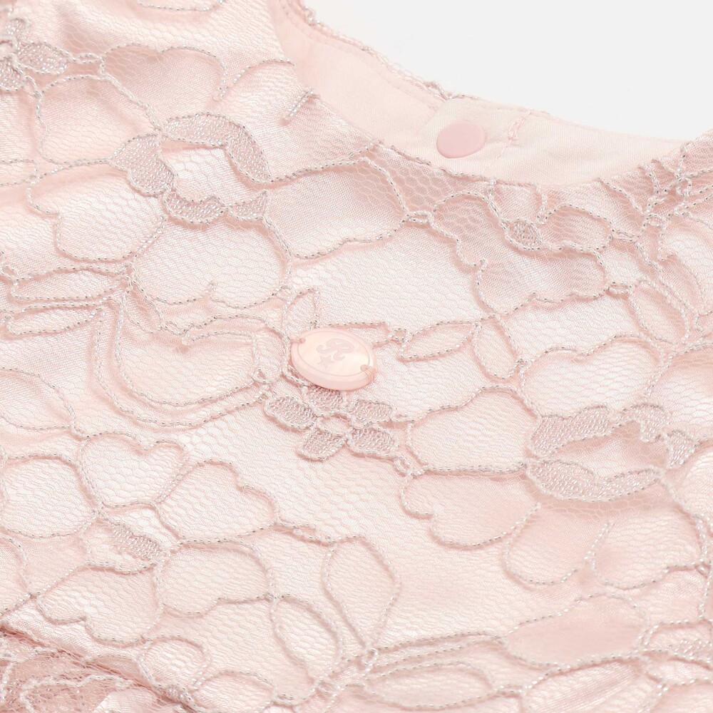 日本製】ラメコードレースワンピース(70~90cm)(S(70-80cm) ネイビー