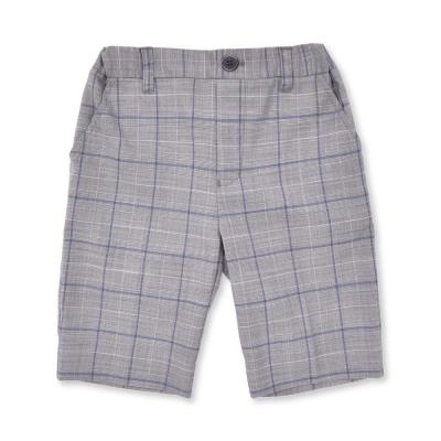 グレンチェックスラックスハーフパンツ(110~130cm)(110cm グレー系