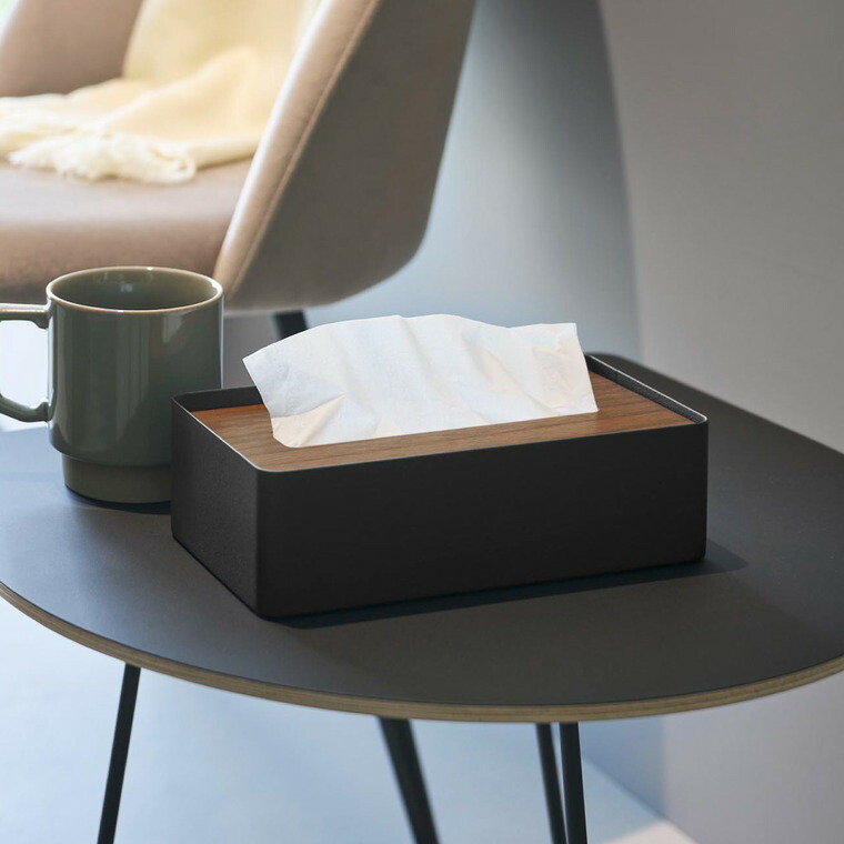 山崎実業 RIN 蓋付きコンパクトティッシュケース リン 公式 10604