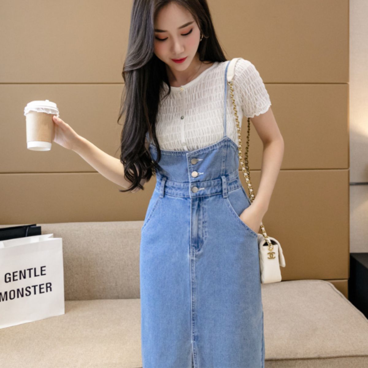 Skirt/キャミ紐デニムタイトワンピース ST/No.22052 – Belle Ćie