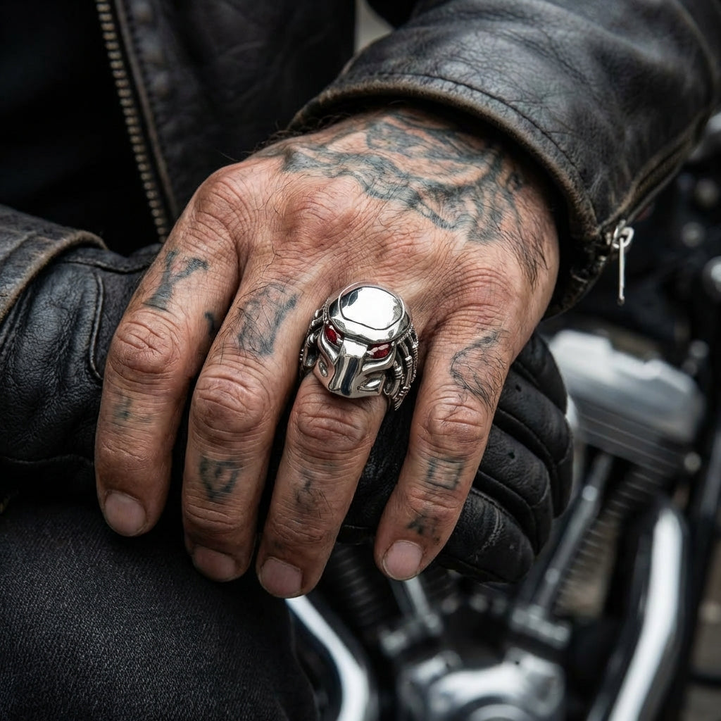 プレデターリング スターリングシルバー | Bikerringshop