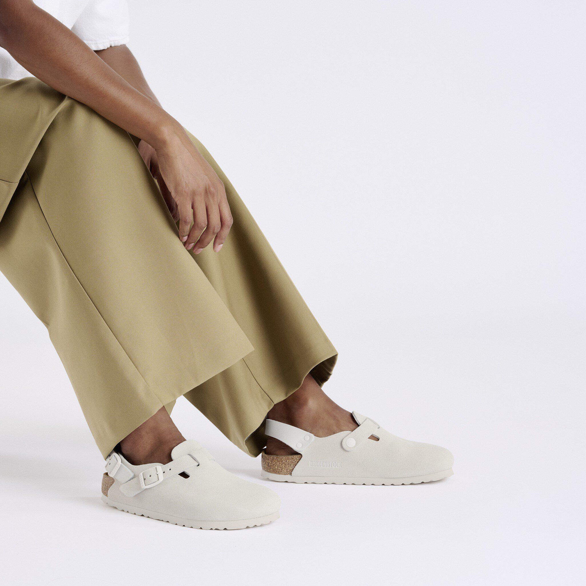 Tokio Suede Leather in Color Antique White | BIRKENSTOCK US