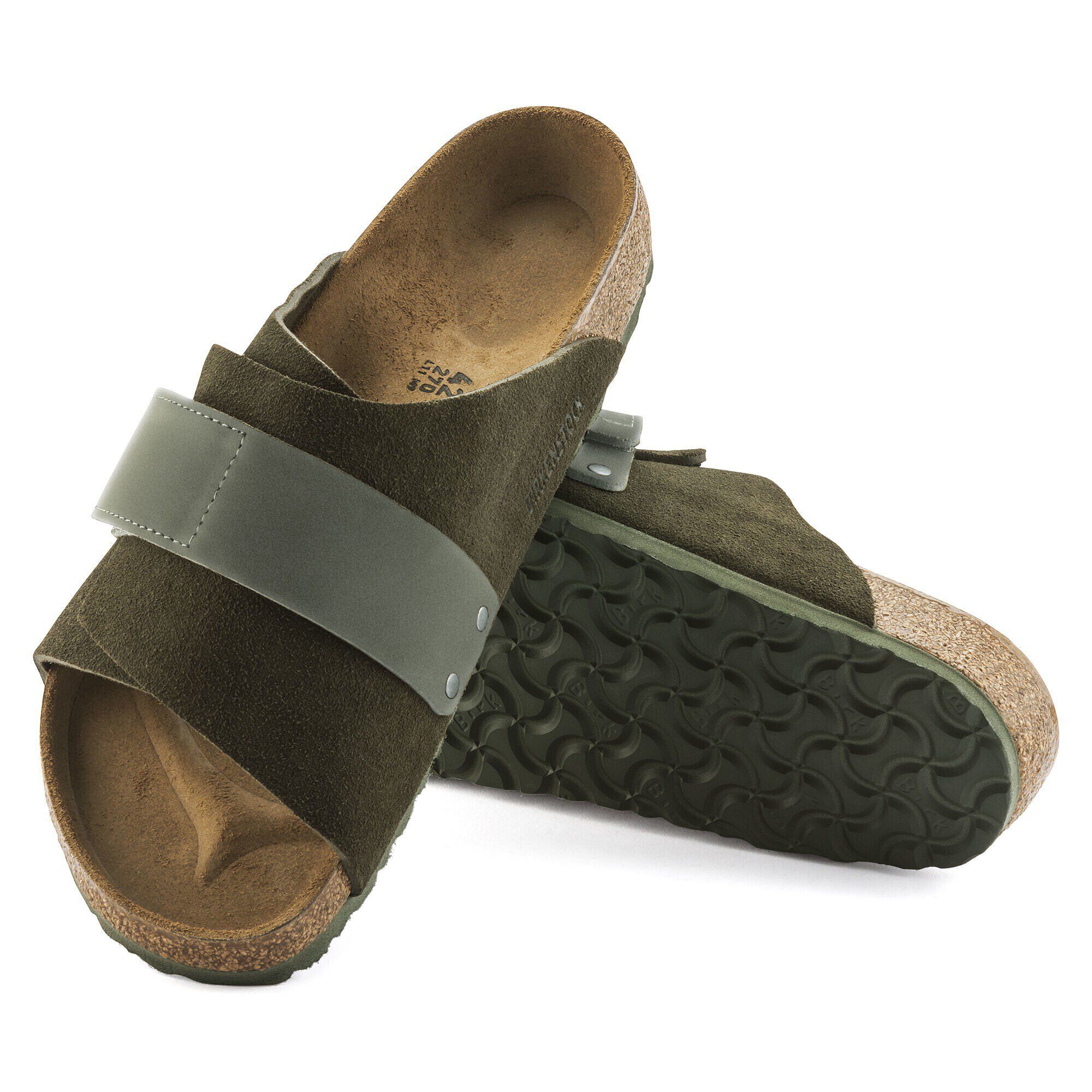 Kyoto Suede Leather in Color Thyme | BIRKENSTOCK US