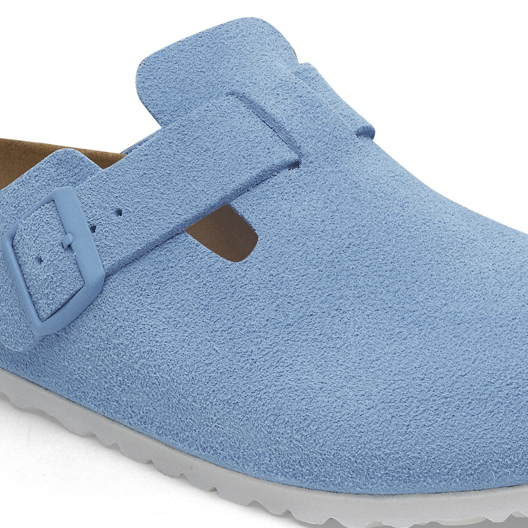 Boston Suede Leather in Color Sky Blue | BIRKENSTOCK US