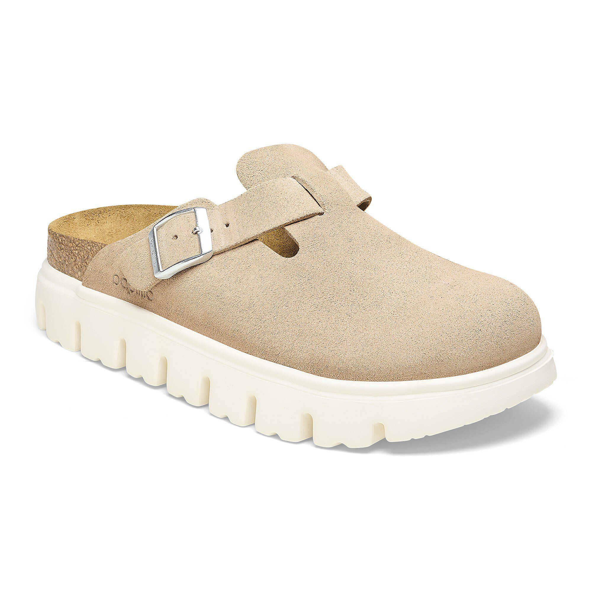 Boston Chunky Suede Leather in Color Warm Sand | BIRKENSTOCK US