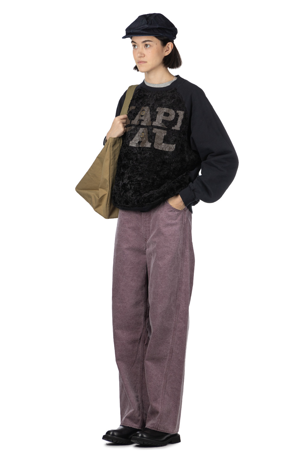 Kapital | 30/-Fleece x Fur GRIZZLY SWT (SPEAKEASY KAPITAL) - Black