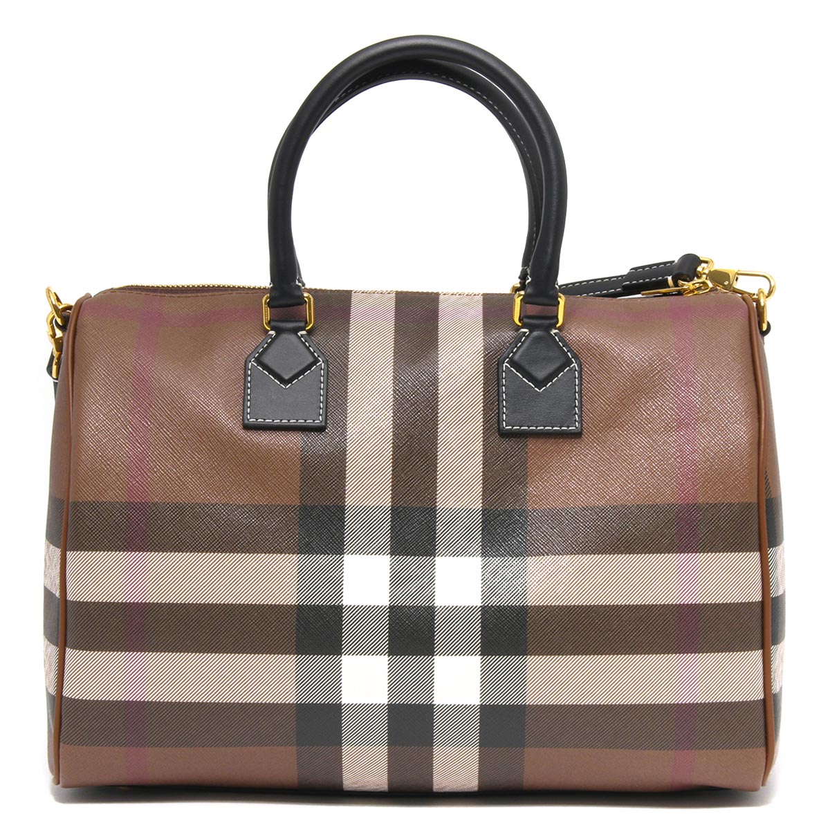 BURBERRY チェック柄 ボストンバッグ 中型 【公式通販】