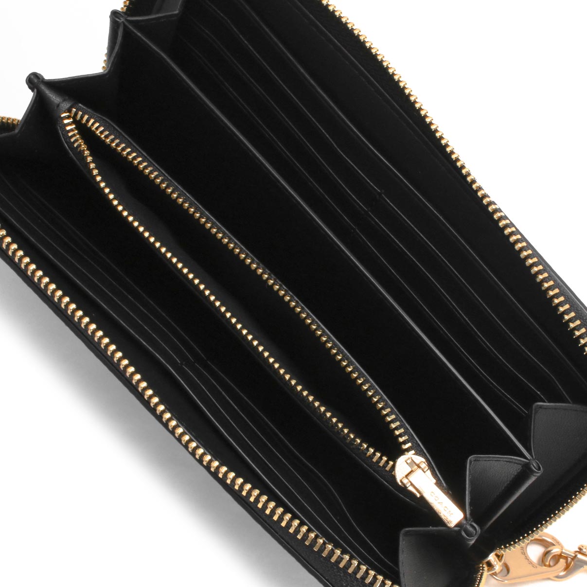 コーチ 長財布 財布 レディース シグネチャー ダークブラウン&ブラック