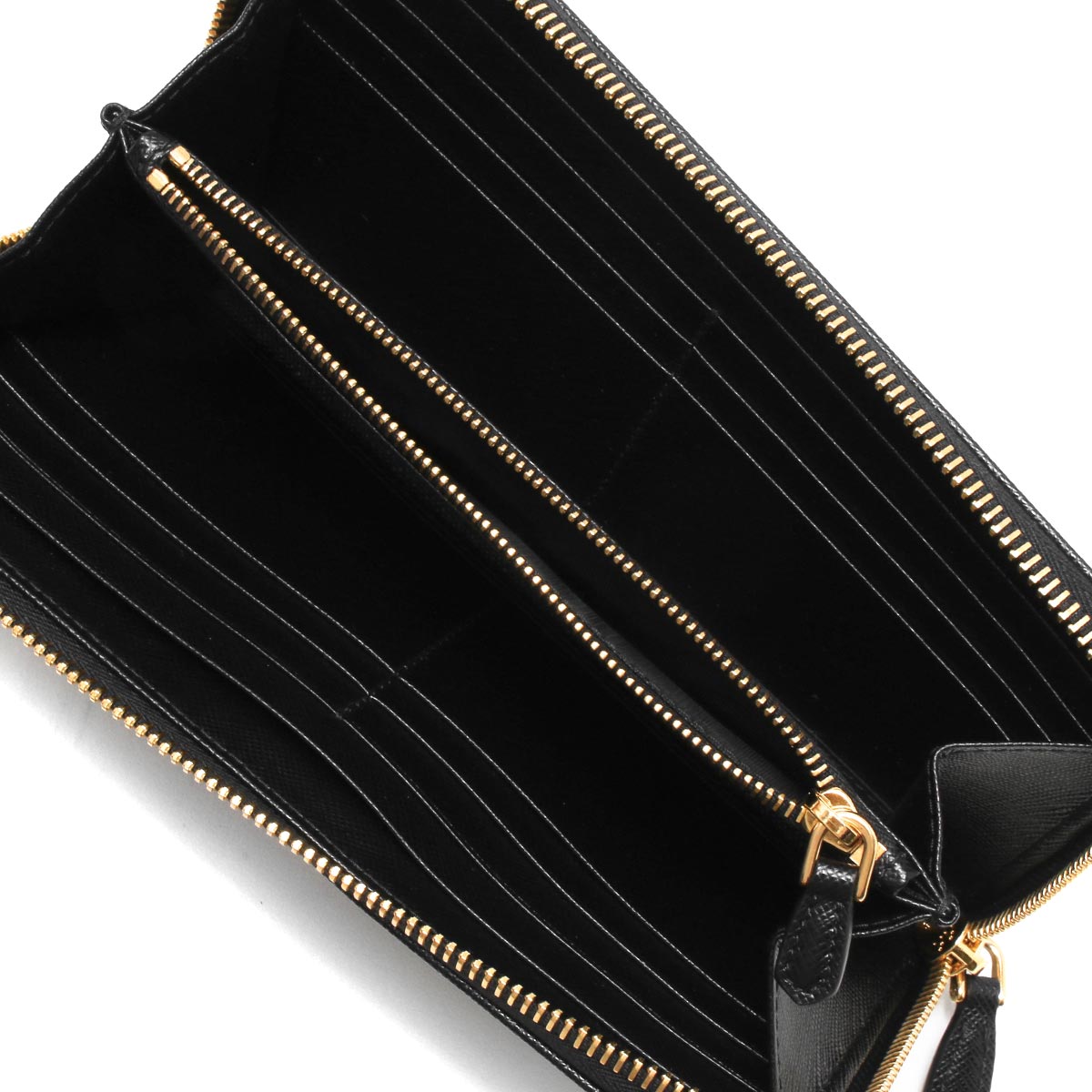 プラダ 長財布 財布 レディース サフィアーノ メタル ブラック 1ML506