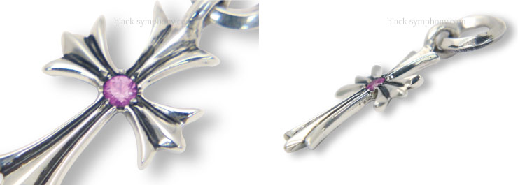 クロムハーツタイニーCHクロスチャームピンクサファイア|クロムハーツ