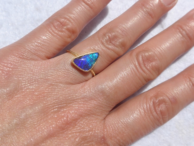 オパールリング｜ボルダーオパール｜オパール