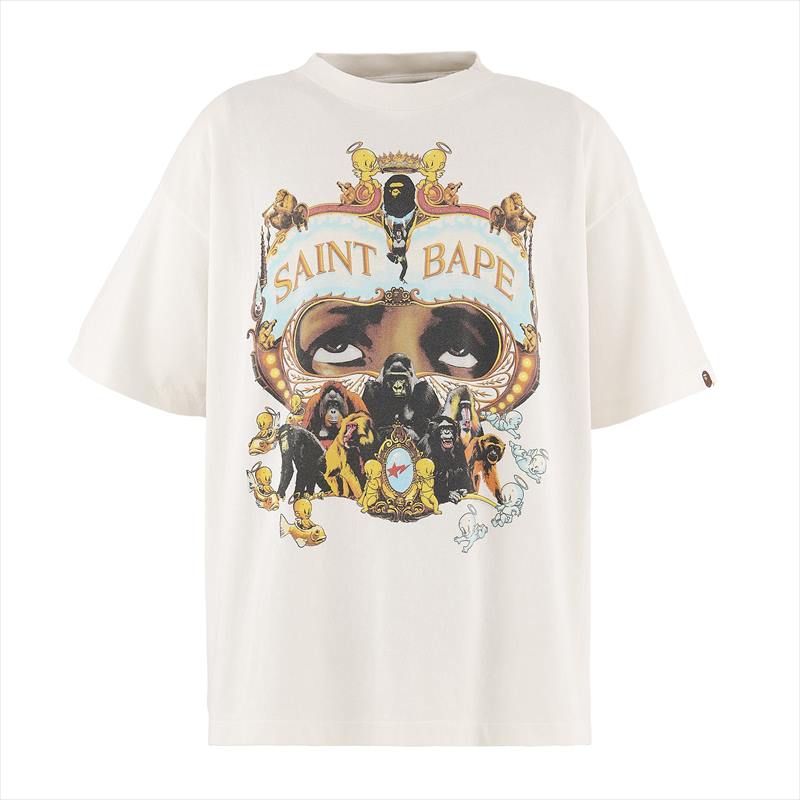 SAINT Mxxxxxx x A BATHING APE BAPE_SS TEE GENERATION White
