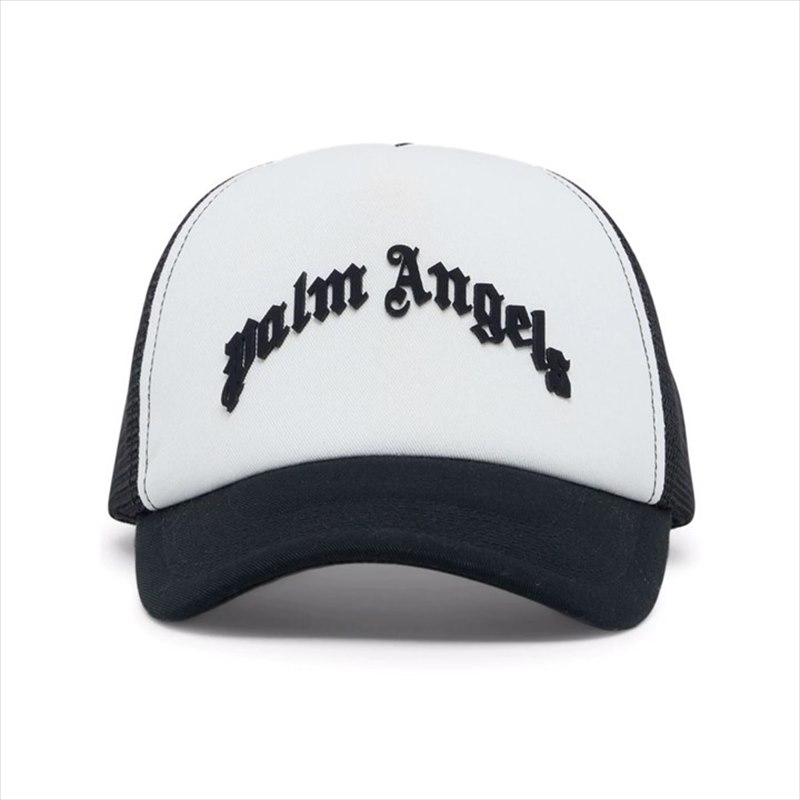 PALM ANGELS Curved Logo Mesh Cap