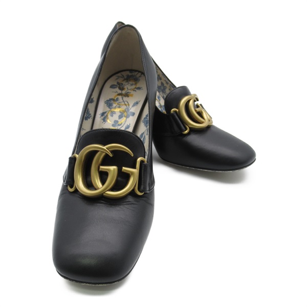 グッチ(GUCCI)グッチ GGマーモントチェンキヒール パンプス 靴
