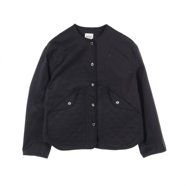 エルメス(HERMES)エルメス セリエボタン ノーカラージャケット 衣料品