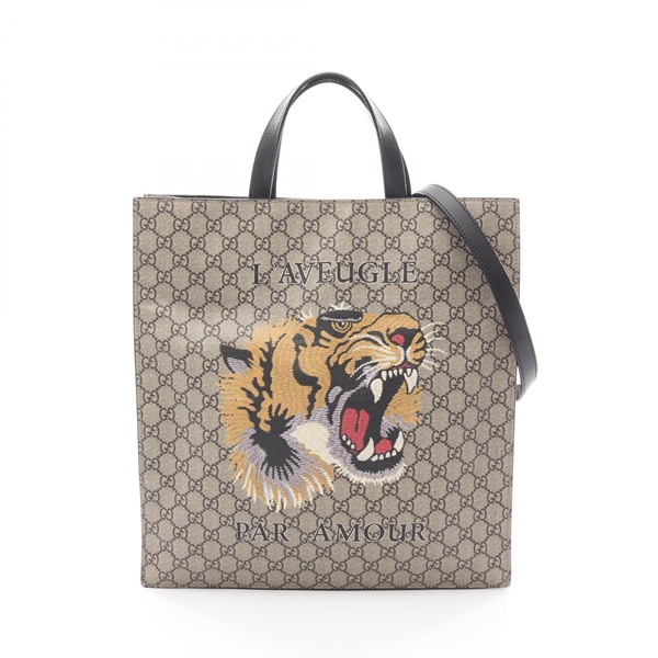 グッチ(GUCCI)グッチ GGスプリーム タイガー トートバッグ バッグ