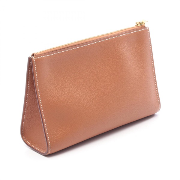 エルメス シェーヌダンクル ポーチ ベージュ ブルー