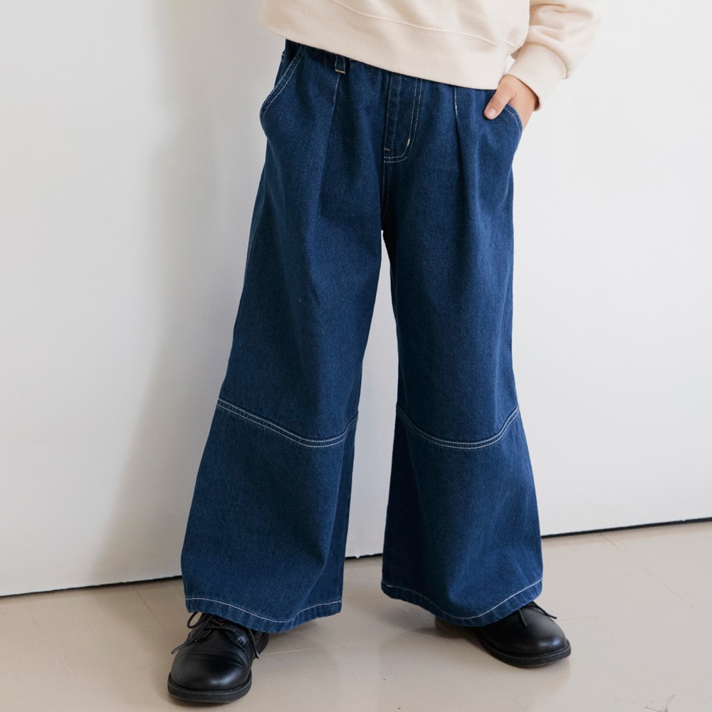Ou? by EDWIN】タック入りデニムワイドパンツ 2024秋冬 ｜子供服