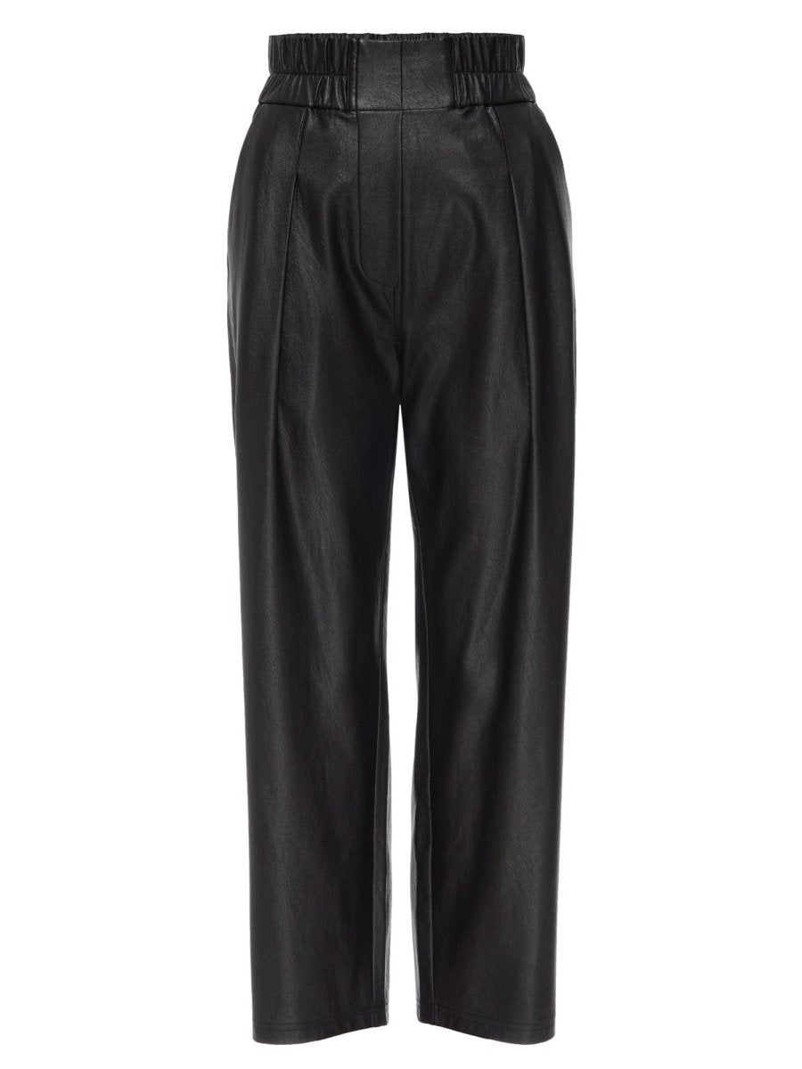 Women's Vegan Leather Fiera Pant in Black Onyx