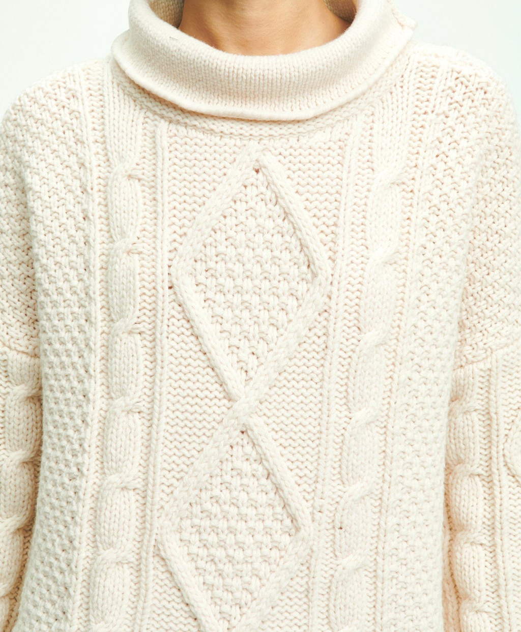 アランケーブル モックネックセーター | Brooks Brothers Japan