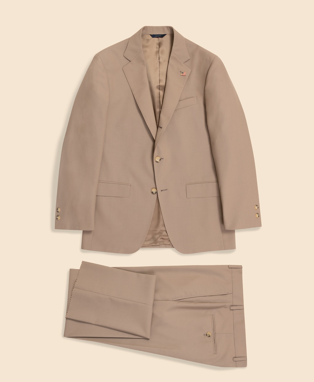 ポリエステル／ウール ポプリン 段返り3釦サックスーツ Traditional