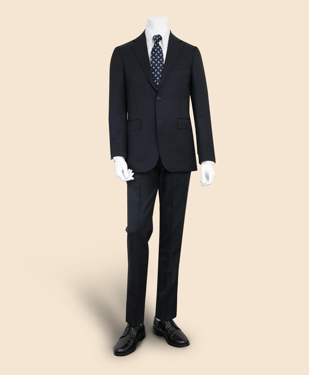 ウール／モヘア シャドーストライプ 段返り3釦スーツ TOKYO model