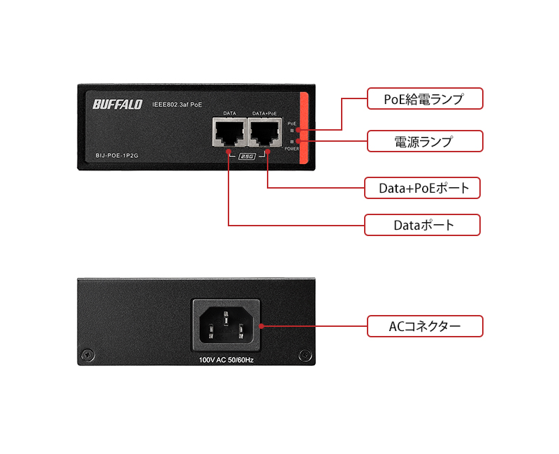BIJ-POE-1P2G : スイッチ | バッファロー