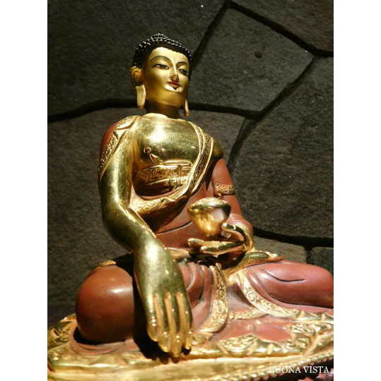チベット仏教 仏像 お釈迦様 釈迦如来像 鍍金 BUONA VISTA（ブオナ