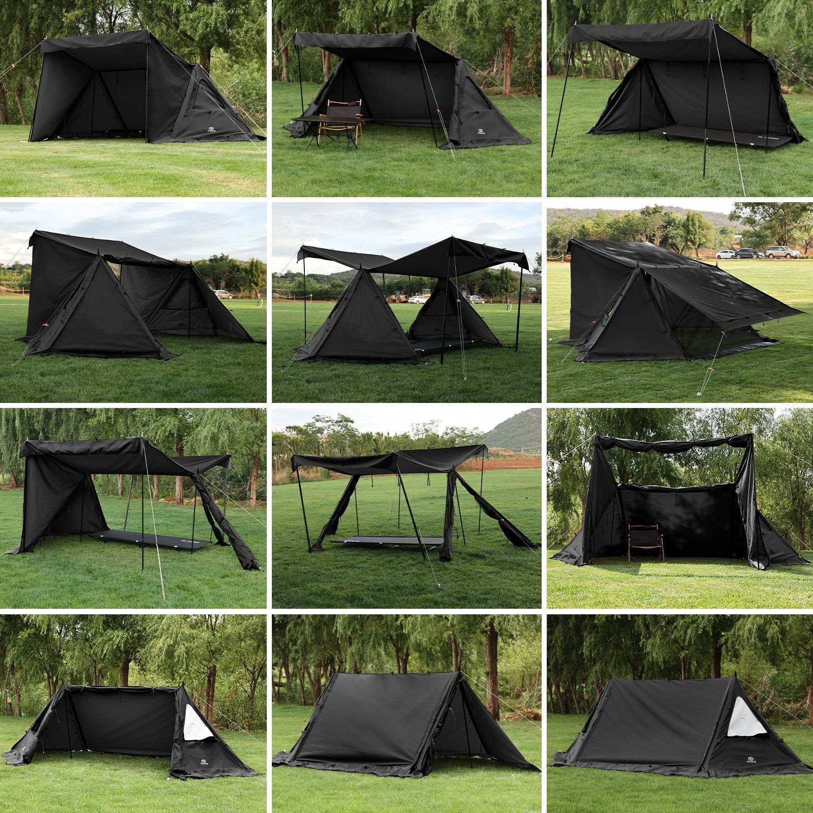 GOGlamping G・G PUP2.0 パップテント＆専用二又ポール2本＆横接続