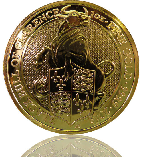 The Queen's Beast - Black Bull of Clarence 1 oz 2018