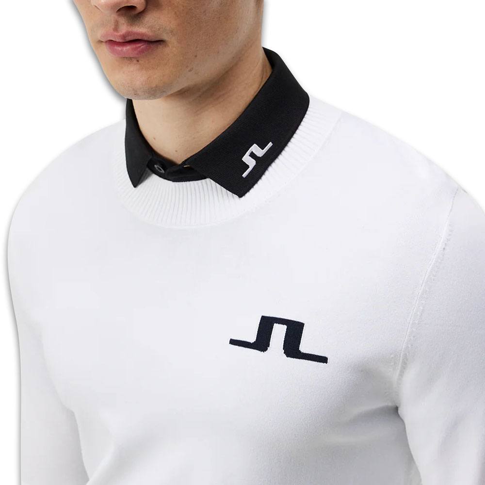 J.Lindeberg Gus Knitted Golf Sweater White - SS24 Men – Golfio