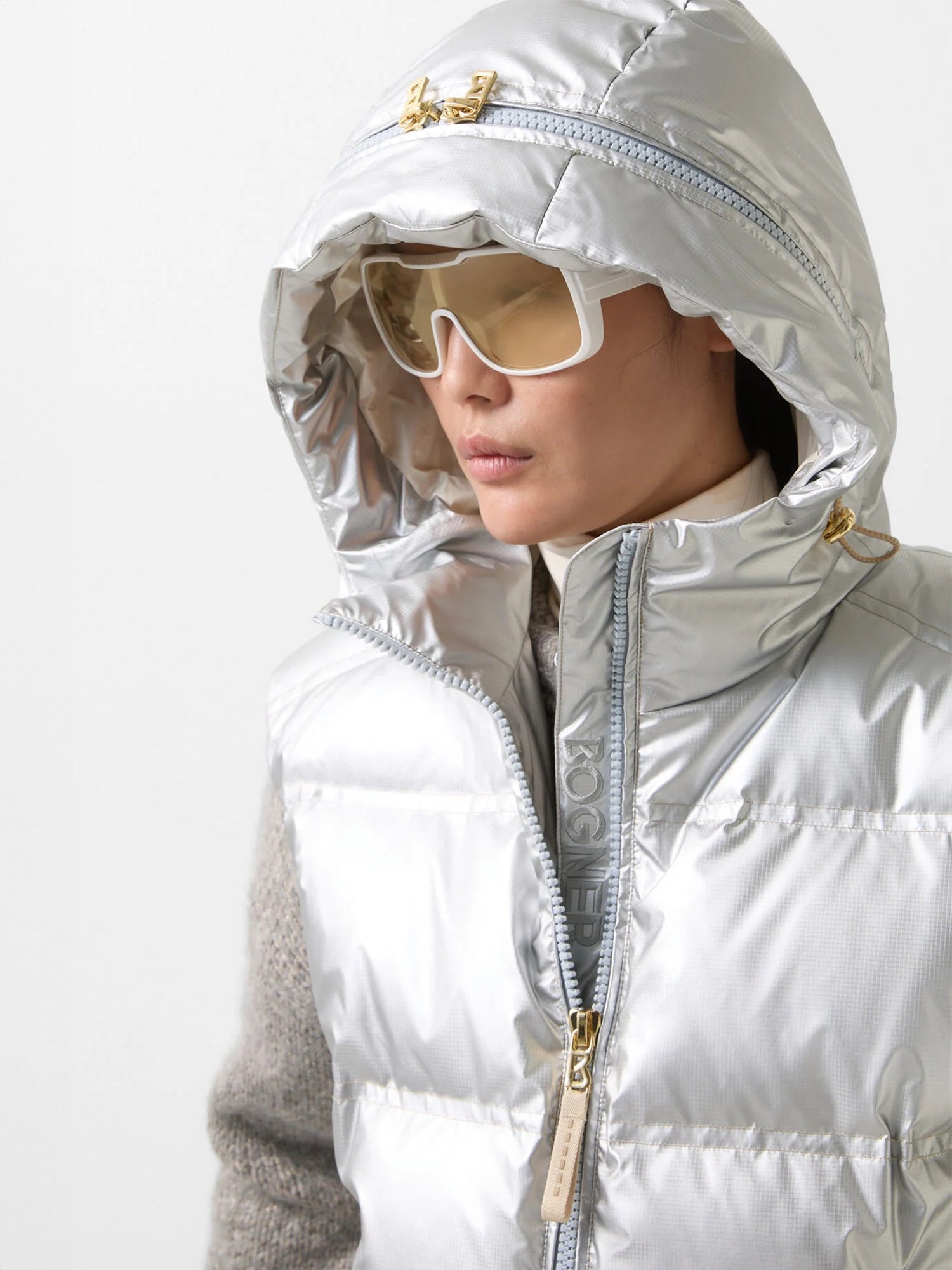 Livy Metallic Down Ski Vest – Gorsuch