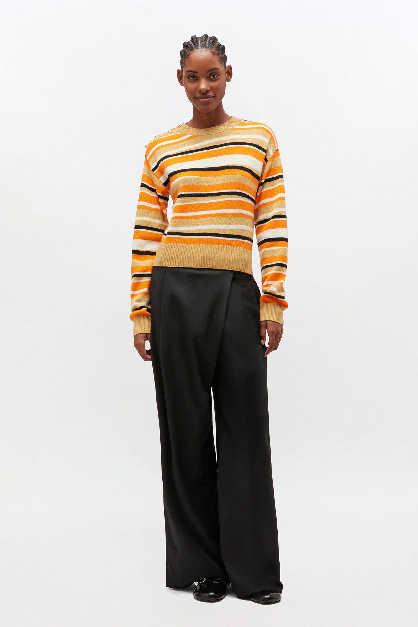 Black Black Cross-over Pants | GANNI US