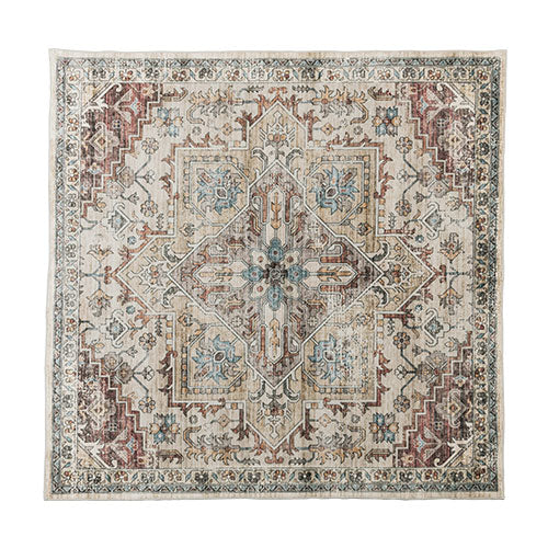 オリエンタル柄ラグ 185×185cm ラグ おしゃれ ぼん家具 CPT000250