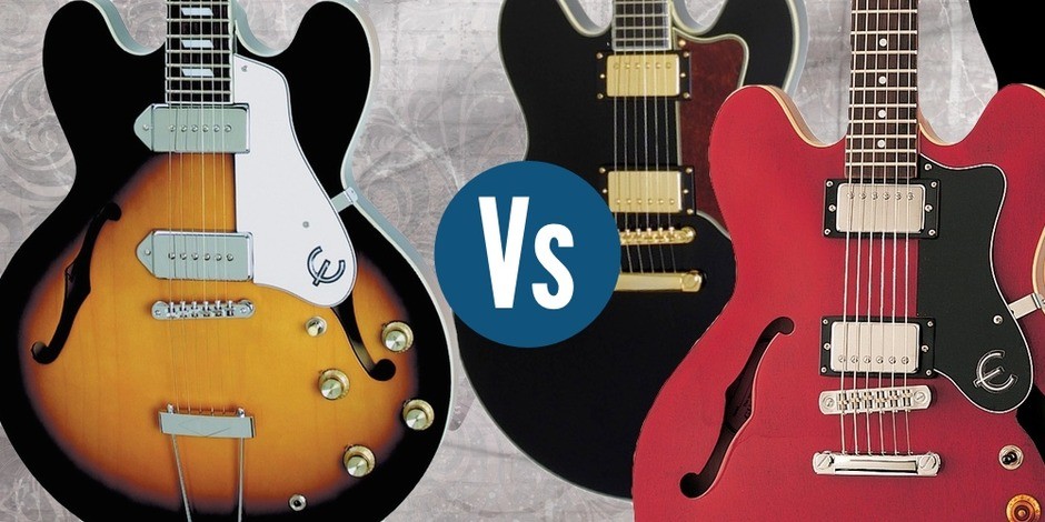10942】EPIPHONE by Gibson DOT VS セミアコ Epiphone ES-335 vs