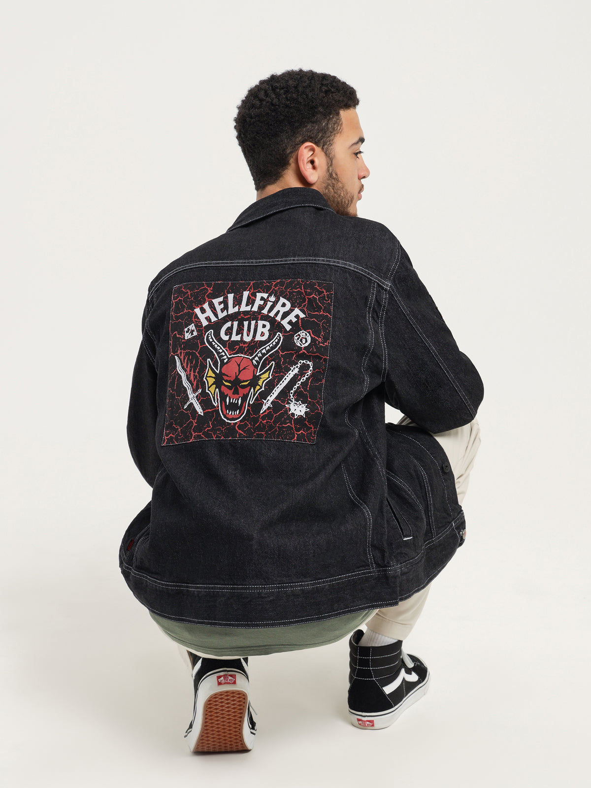 Vans Vans x Stranger Things Hellfire Club Jean Jacket Black