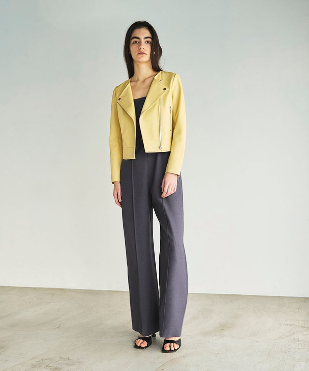 ノーカラーレザーライダースジャケット / GRACE CONTINENTAL | GRACE