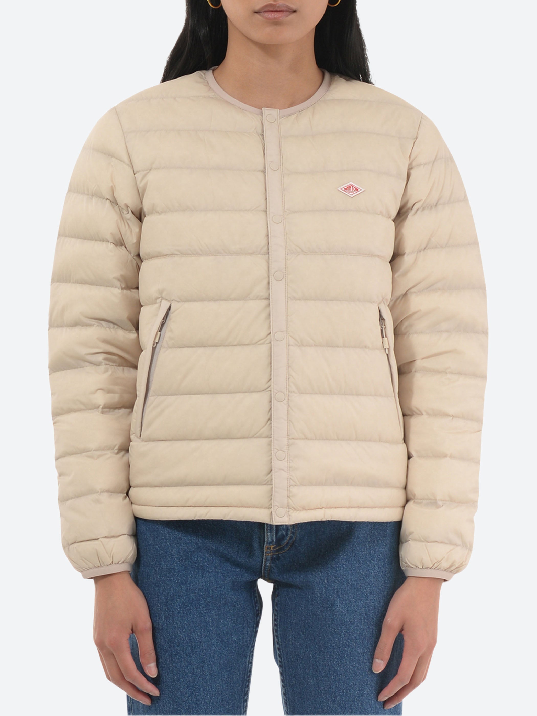 Danton - Women's Inner Down Crewneck Jacket in Light Brown