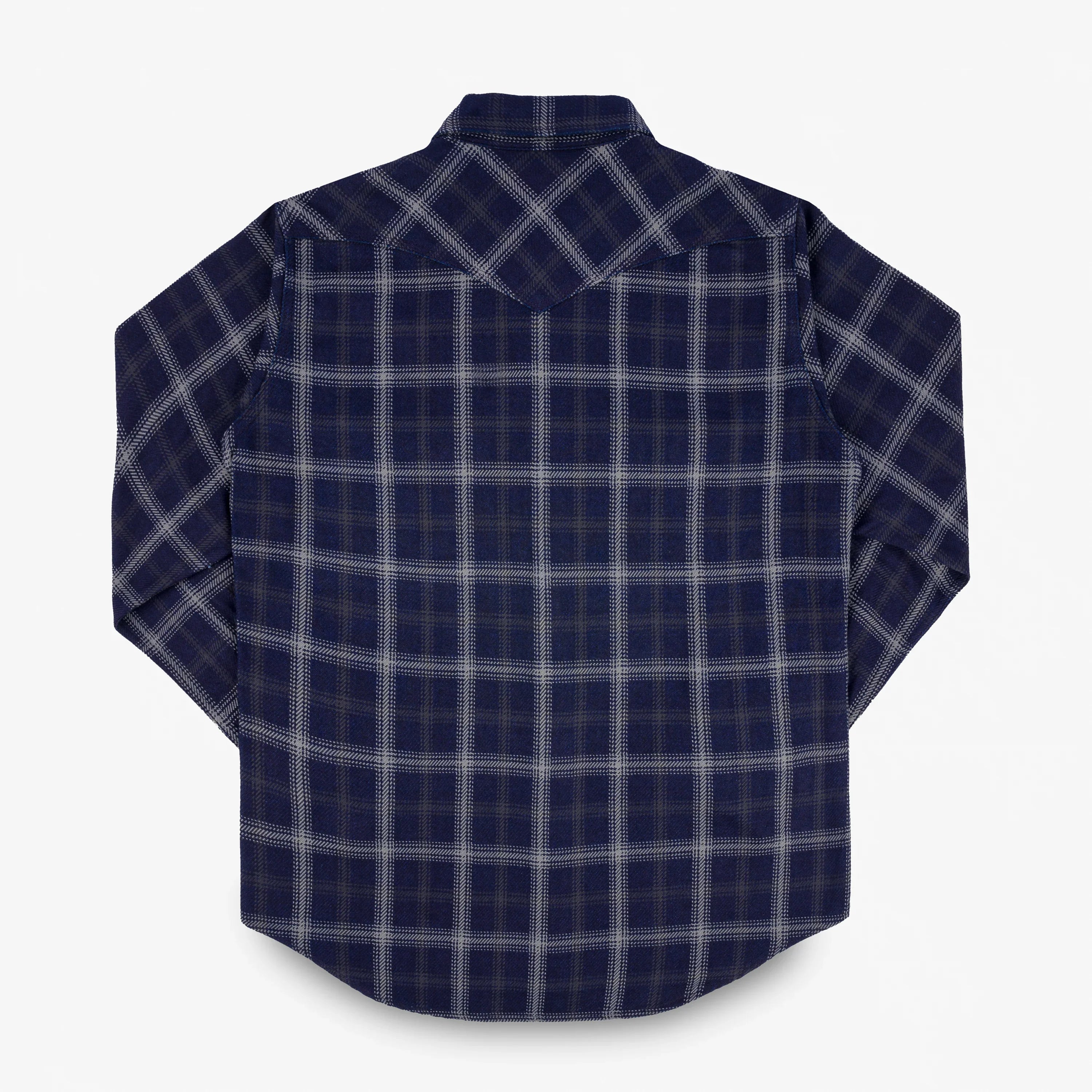 Iron Heart IHSH-411-BLK 9oz Selvedge Indigo Check Flannel Western