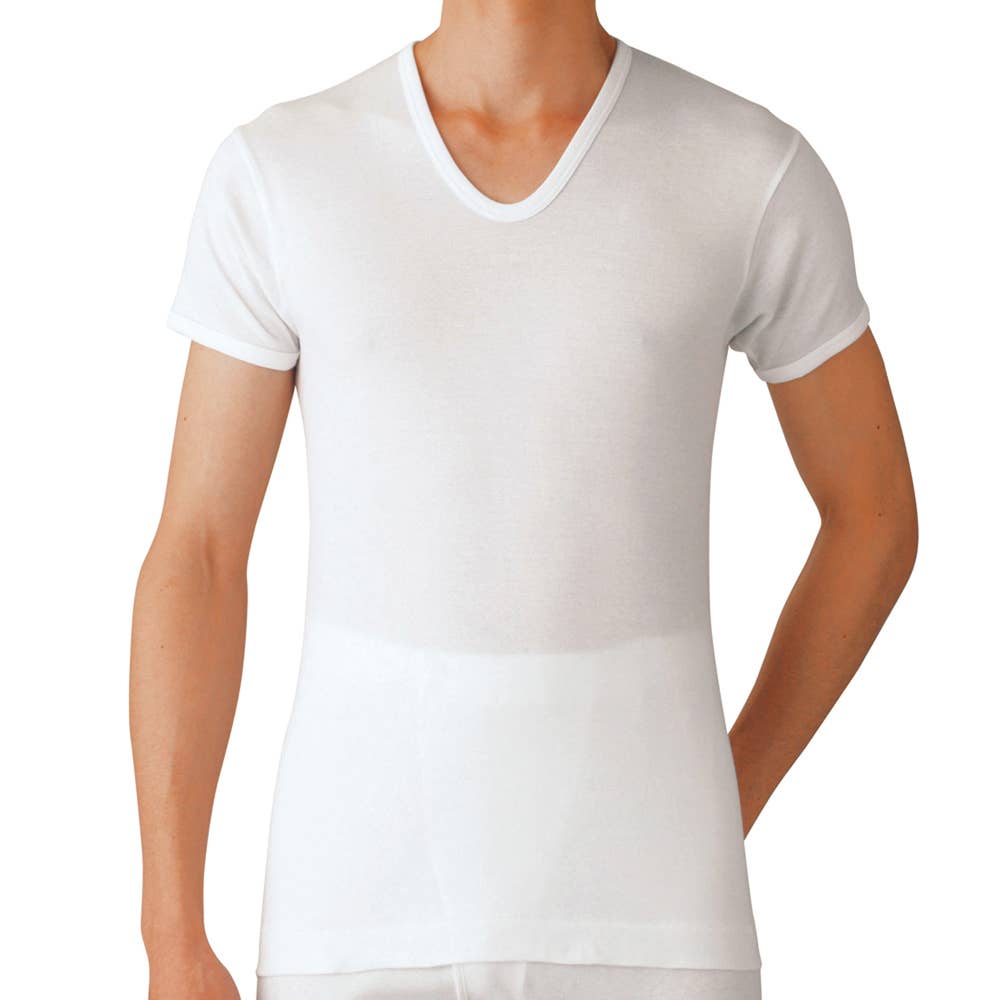 半袖U首 2枚組 GQA516G :メンズ トップス