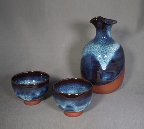 酒器セット（ブルー）｜商品販売｜玉堂窯元