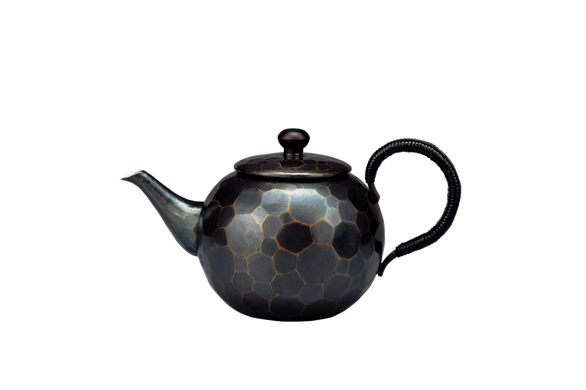 玉川堂造 金古色鎚肌水指 鎚起銅器 未使用品 玉川堂 鎚起銅器 建水