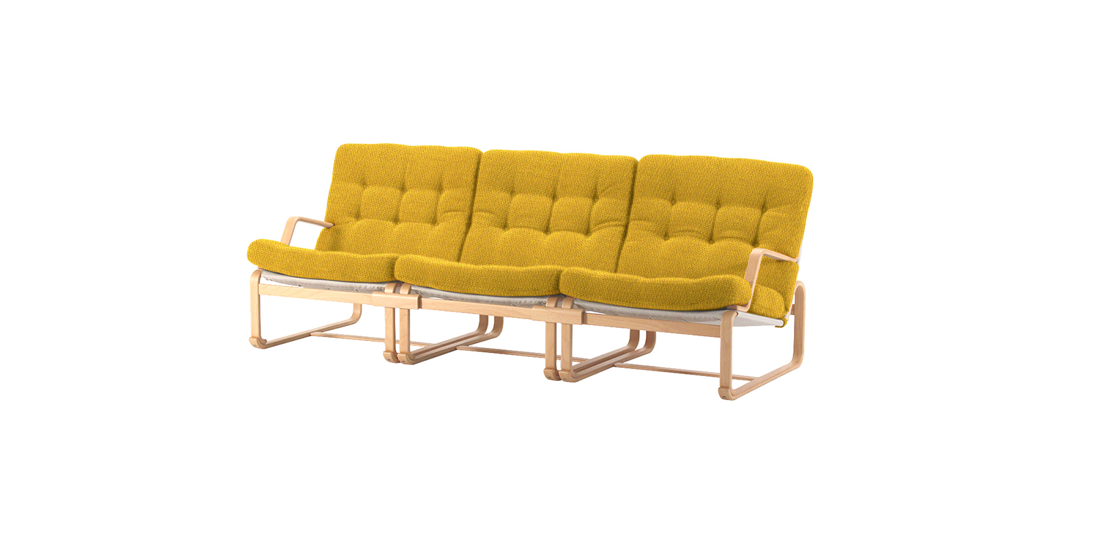 天童木工 Margaretaソファ3シーター・エヌシー/マスタード | D&DEPARTMENT