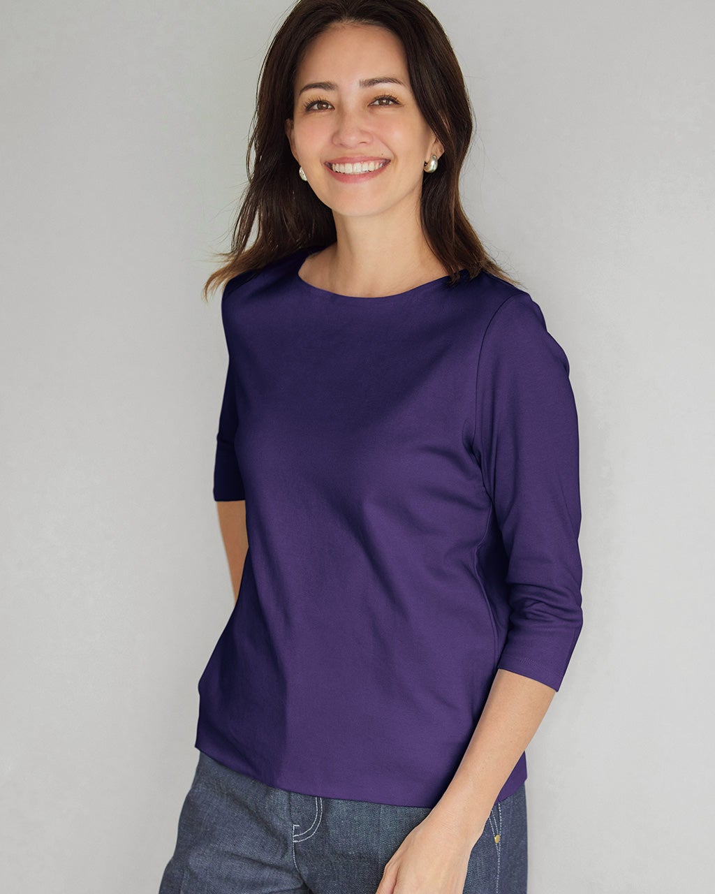 ボートネック／7分袖・ドゥクラッセTシャツ(58cm丈)/DoCLASSE