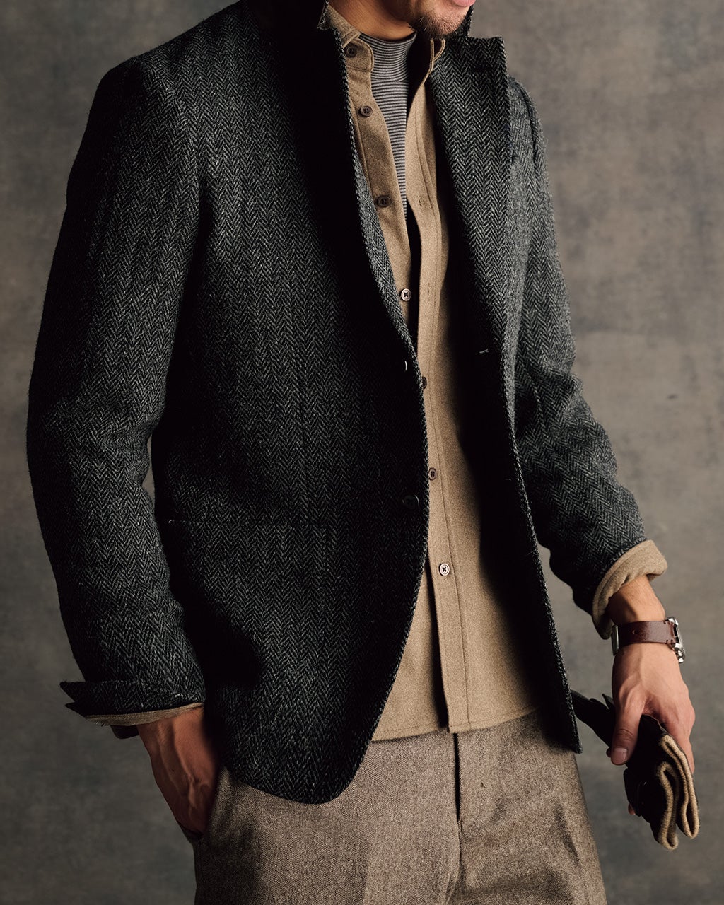 英国ハリスツイードジャケット/DoCLASSE