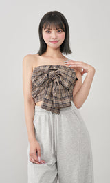タータンチェックリボンベアトップ – Darich (ダーリッチ)