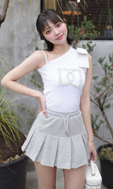 プリーツヘムスウェットミニスカート – Darich (ダーリッチ)