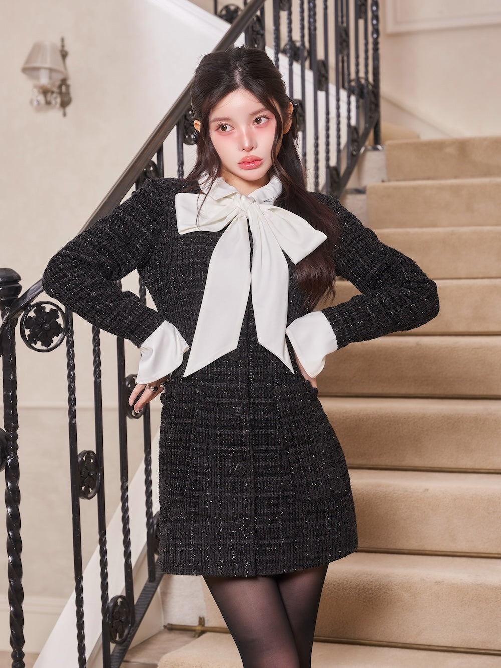 クラシカルボウタイツイードミニワンピース – Darich (ダーリッチ)