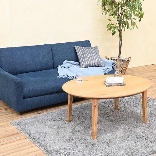 こたつテーブル 楕円形 北欧テイスト 高さ調整可 継脚式 HK-ノット