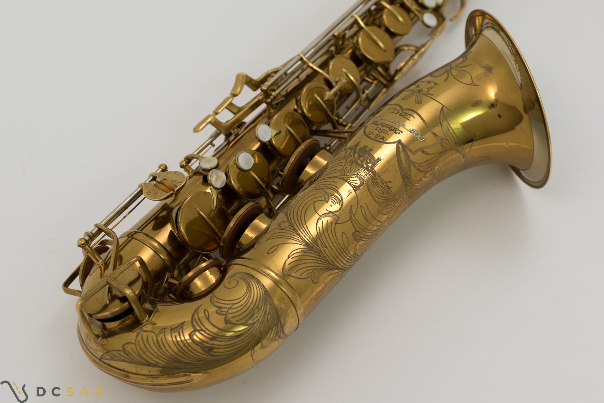 1945 Buescher 400 Top Hat and Cane Tenor Saxophone, Fresh Overhaul